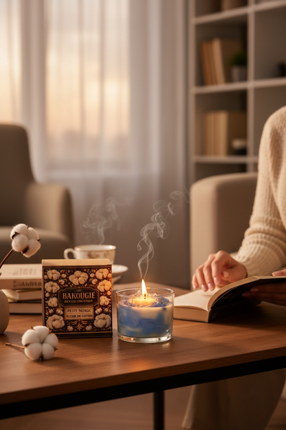 Bougie fleur de coton | Petit nuage