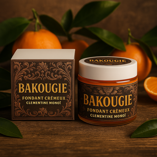 Fondant de cire végétale parfumée Clémentine monoï format crémeux de 50g pour 50h de diffusion de parfum